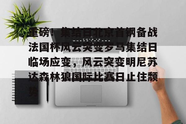 开云在线登陆入口-重磅！集结日北京首钢备战法国杯风云突变罗马集结日临场应变，风云突变明尼苏达森林狼国际比赛日止住颓势